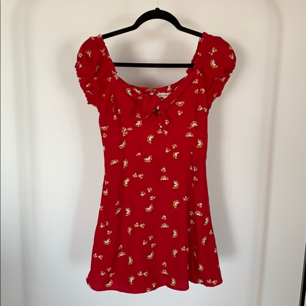 Red floral sundress